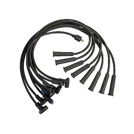 808220 Flame-Thrower Spark Plug Wires 8 cyl 8mm Ford 289-302W Male Cap Black