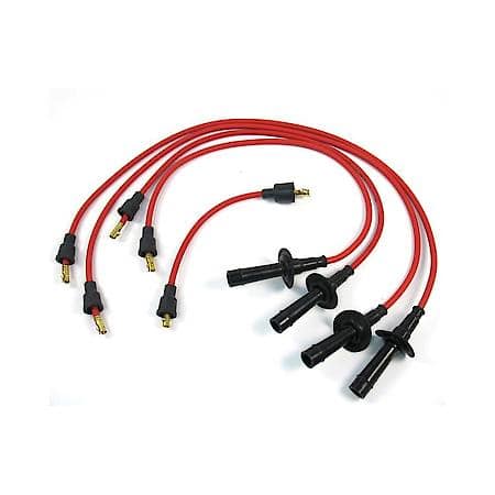 704401 Flame-Thrower Spark Plug Wires 4 Cyl Vw Custom Fit Red