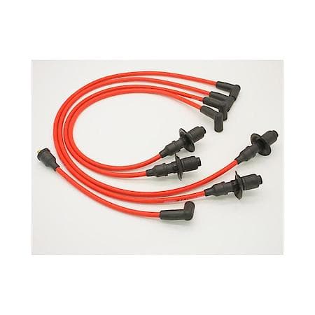 804404 Flame-Thrower Spark Plug Wires 4 cyl 8mm VW Male Cap Red