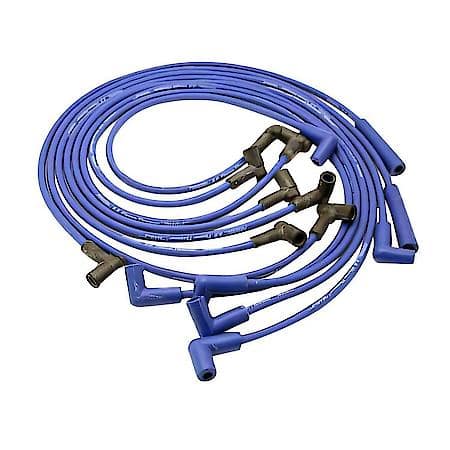 808308 Flame-Thrower Spark Plug Wires 8 cyl 8mm GM HEI Custom Fit Blue