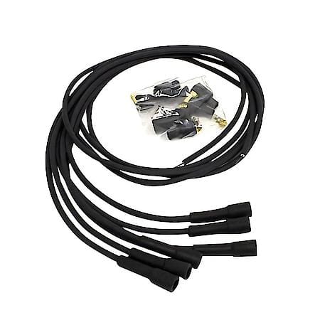 706180 Flame-Thrower Spark Plug Wires 6 Cyl British Universal 180 Degree Black