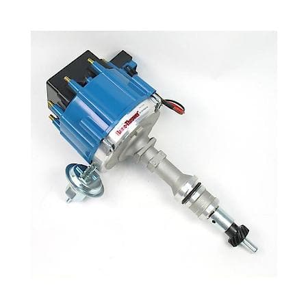 D1352 Flame-Thrower Distributor Hei Ford Small Block Blue Cap Machined Housing