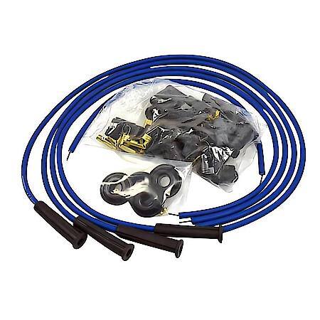 8043VW Flame-Thrower Spark Plug Wires 4 cyl 8mm VW Universal 180 Degree Blue