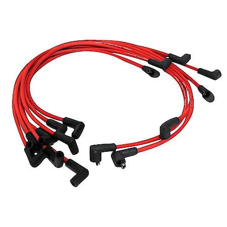 808450 Flame-Thrower Spark Plug Wires 8 cyl 8mm Chevrolet Marine 90 Degree Red