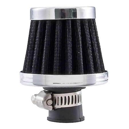 Black 10mm Breather Filter with Adjustable Clamp