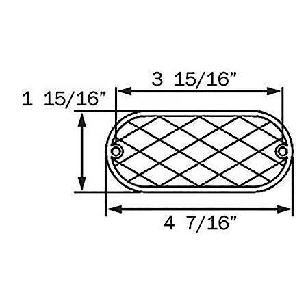 PAIR OBLONG STICK-ON REFLECTOR