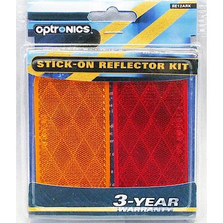 PAIR OBLONG STICK-ON REFLECTOR