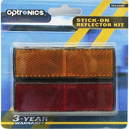 PAIR RECTANGULAR STICK-ON REFLECTOR