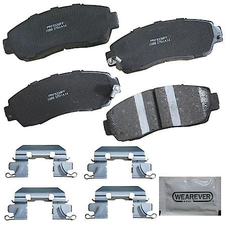 Brake Pads: With Hardware, Ceramic, Better Performance, Quiet - Front