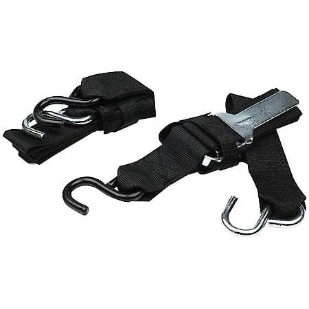 2" X 48" Transom Tie Down Strap - H/D 2" Weather Resistant Web With Rust Resistant Plated "S" Hooks
