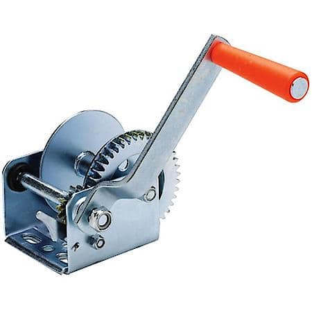 Trailer Winch - 800 Lbs Capacity - Includes 1-Way Ratchet - 3.2:1 Ratio - Zinc Plated Steel
