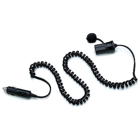 Coiled Extension Cord - 10Ft Black - 12A - 150W - Used To Add Extra Length To Spotlight & Accessory