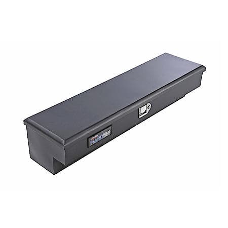Side Mount, Single Lid, Black Textured Steel, 48" L X 12.75" W X 10" H