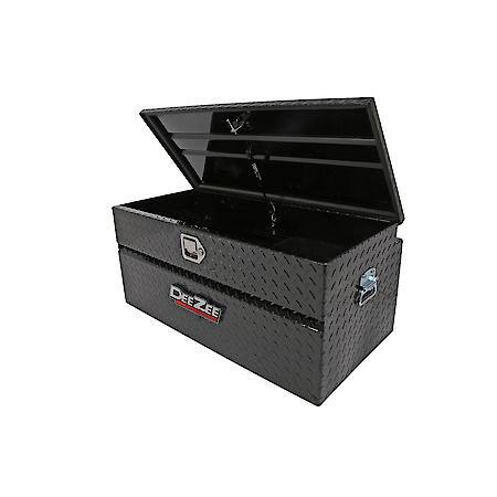 Chest, Single Lid, Diamond Tread, Black Gloss, 37.13" L X 19" W X 16" H