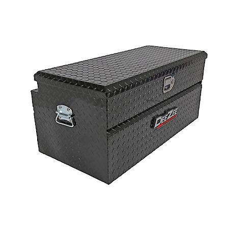 Chest, Single Lid, Diamond Tread, Black Gloss, 37.13" L X 19" W X 16" H