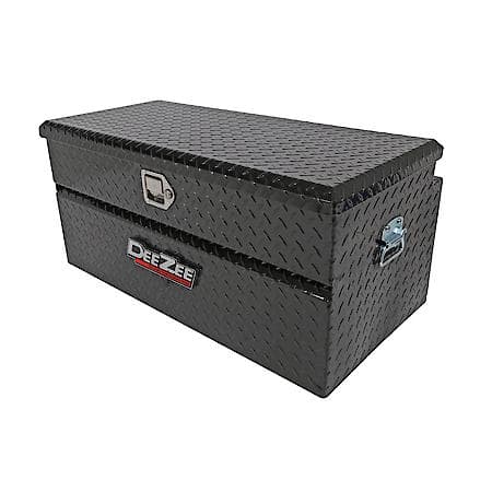 Chest, Single Lid, Diamond Tread, Black Gloss, 37.13" L X 19" W X 16" H