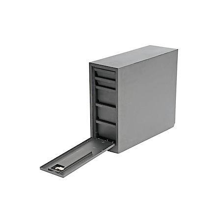 Smooth, Black Powder Coated Steel, 20.5"L x 8.5"W x 18.88 Height, 1.9 CuFt