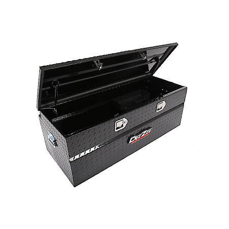 Chest, Single Lid, Diamond Tread, Black Gloss, 46.5" L X 19" W X 16" H