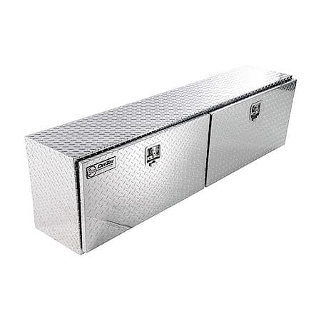 Topside Bed Rail, Double Door, Diamond Tread, Silver, 72" L X 15.5" W X 20" H