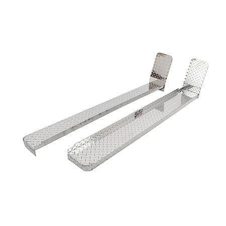 Powder Coated, Silver, Brite Tread Aluminum, Unlighted, Full Length