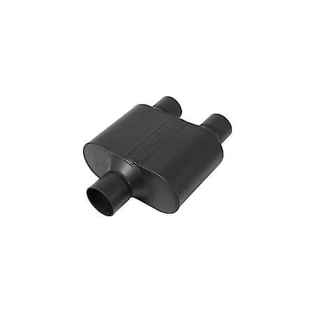 Super 10 Muffler 409S - 2.50 Center In - 2.25 Dual Out - Aggressive Sound