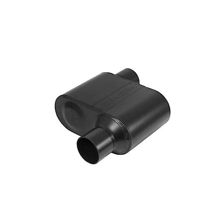 Super 10 Muffler 409S - 2.50 Offset In - 2.50 Offset Out - Aggressive Sound
