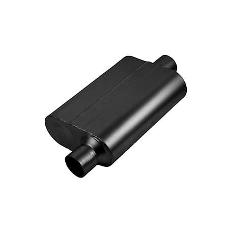 Super 44 Series Muffler 409S - 2.50 Offset In-2.50 Center Out - Aggressive Sound