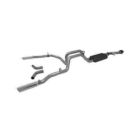 Cat-Back System 409S-Dual Rear-Side Exit- American Thunder - Moderate-Aggressive