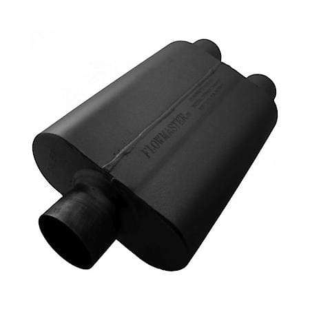 40 Series Muffler 409S - 3.00 Center In - 2.50 Dual Out - Aggressive Sound