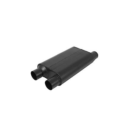 80 Series Muffler 409S - 2.50 Offset In - 2.50 Dual Out - Aggressive Sound