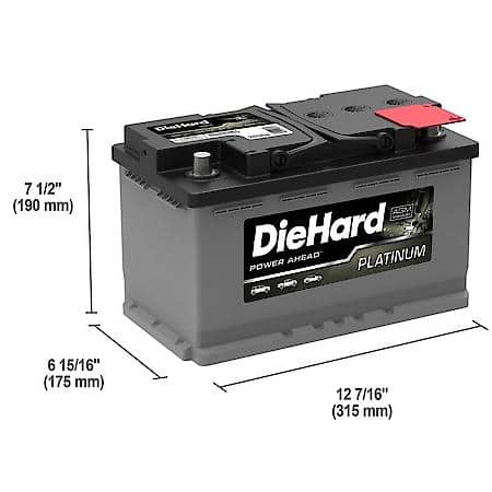 Battery : H7 Group Size, 850 CCA, 1000 CA, 140 Minute Reserve Capacity