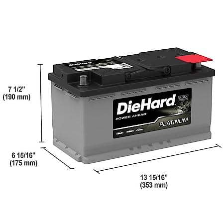 Battery : H8 Group Size, 900 CCA, 1000 CA, 160 Minute Reserve Capacity