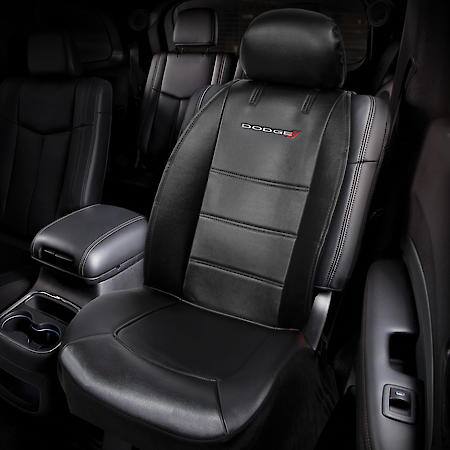 Dodge Seat Cover Set: Universal Sideless Front Seat Cover, Black, 2-Piece