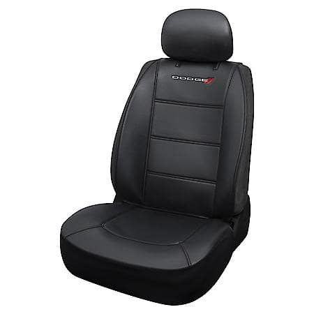 Dodge Seat Cover Set: Universal Sideless Front Seat Cover, Black, 2-Piece