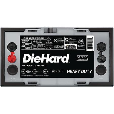 Battery : 31T Group Size, 900 CCA, 1125 CA, 200 Minute Reserve Capacity