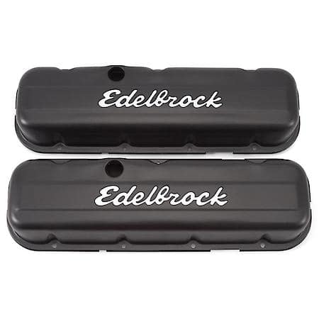 Signature Series Valve Covers: Big Block Chevy 396-502 1965 & Up, Black Steel