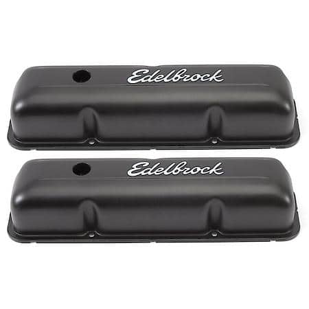 Signature Series Valve Covers: Ford FE V8 1958-76, Short, Black Steel, Set Of 2
