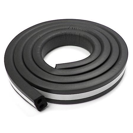 Camper Top Front Rail Seal, 1 in. x 9/16 in. 100 ft, Black