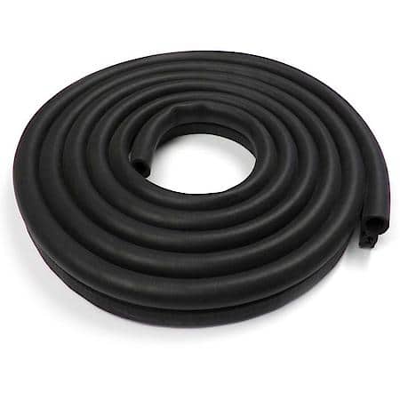 Top Bulb Weatherstrip Steel Core, 5/8 in. x 1-3/16 in. 20 ft, Black