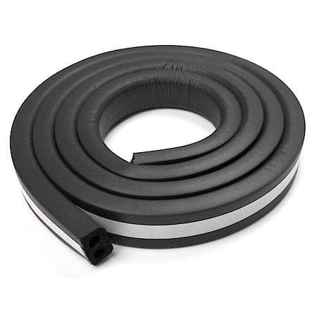 Camper Top Front Rail Seal, 1 in. x 9/16 in. 50 ft, Black