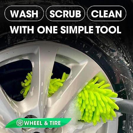 Microfiber Wheel Cleaner : Bendable, Dual Sided