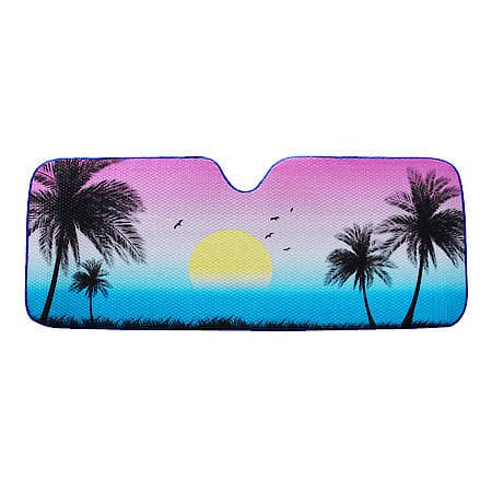 Windshield Sunshade, Tropical, Standard 58" x 24", Accordion Style
