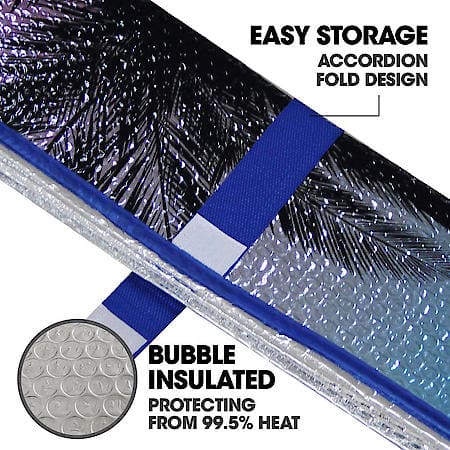 Windshield Sunshade, Tropical, Jumbo 67" x 27", Accordion Style
