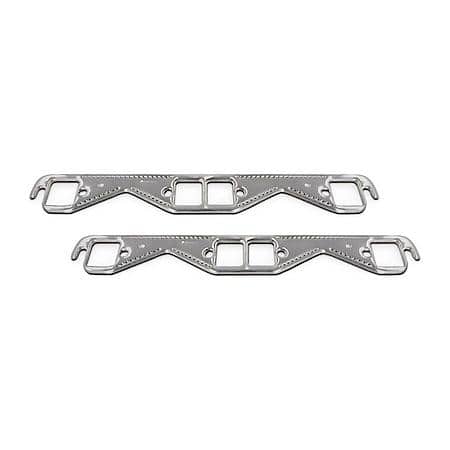 Header Gasket Kit, Soft Aluminum, Fits Small Block Chevy w/ Square Exhaust Ports, set of 2