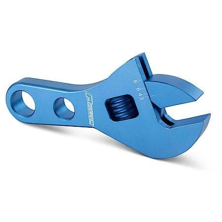 Stubby Adjustable AN Wrench, 3AN - 8AN, Blue Anodized Aluminum