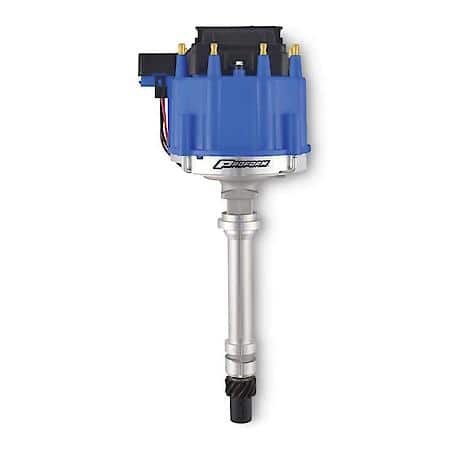 HEI Distributor; Blue Cap; w/o Vac. Adv., Nylon Lock-out, Fits Chevy V8 Engines, 1955-1982