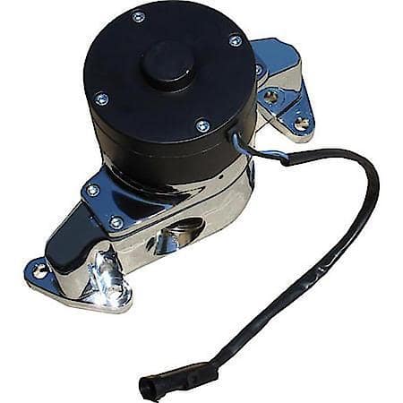Electric Water Pump, Chrome Finish, Ford Small Block 289-302 V8 Engines