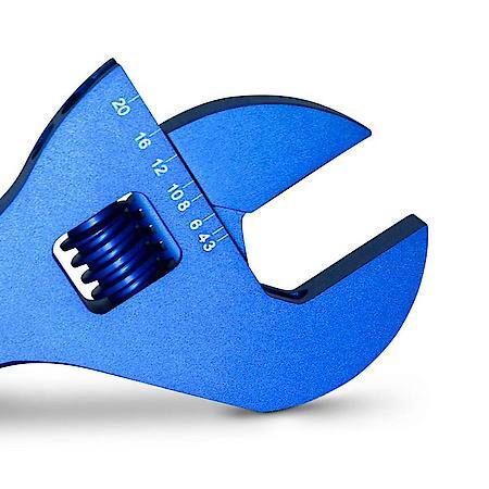 Adjustable AN Wrench, 10AN - 20AN, Blue Anodized Aluminum