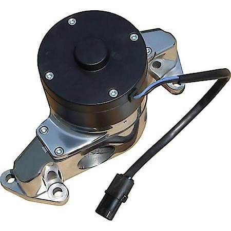 Electric Water Pump, Polished, Black Motor Cap, Die-Cast Alum, For Ford Small Block 289-302 Engines