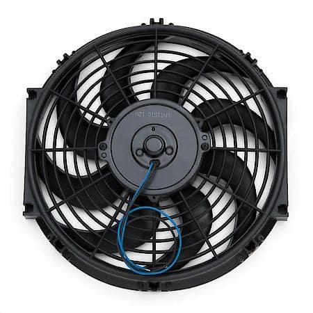High Performance, 12" S-Blade Electric Fan, Universal; 12 volt